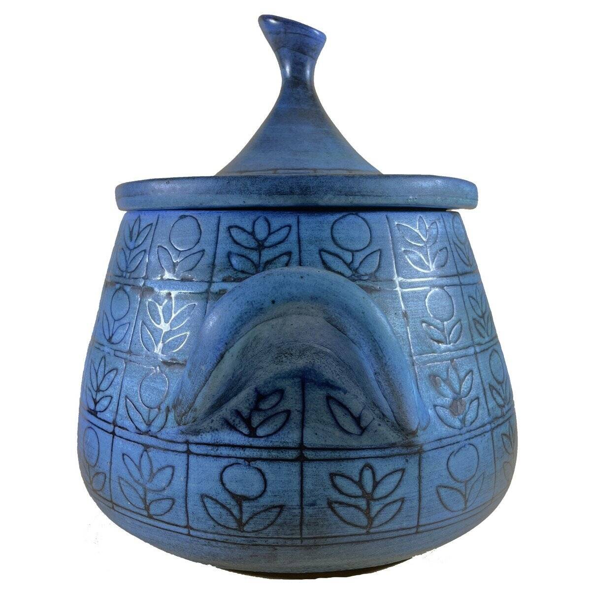 Jean De Lespinasse - Large soup tureen/ceramic container in blue - 1950s/1960s