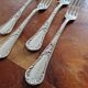 Christofle - 4 dessert forks silver-plated - Chrysanthèmes model