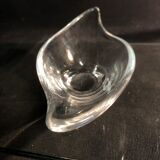 Crystal cup Daum free form signed empty fruit cup pocket