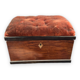 Coffret à bijou en bois de placage et velour