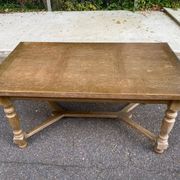 Table à manger de ferme extensible renaissance espagnol patinée 10 places