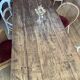 Vintage wooden farmhouse table
