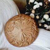 Coussin beige velour