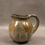 “Melon” shape flamed enameled stoneware pitcher