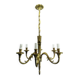 Louis xvi bronze chandelier 6 lights