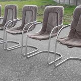 Lot of 6 armchairs published by Cidue, Italy 70s