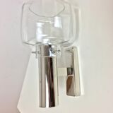 Wall light chrome and 70s glass