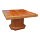 Art Deco table in moiré mahogany from the 1930s.