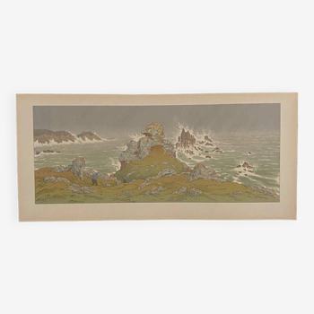 Lithograph by Henri Rivière La Tempête