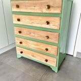 Chest of drawers oak 5 drawers 50s