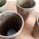 Lot de 6 verre ou tasse en grès