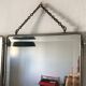 Triptych mirror barber nickel plated brass vintage 1920 31x76cm