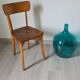 Chaise de bistrot gravée en hêtre