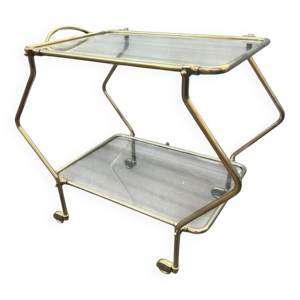 Chariot Bar à roulette - laiton italien