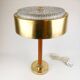 Mid-century Swedish table lamp in brass, crystal, and wood by Boréns.