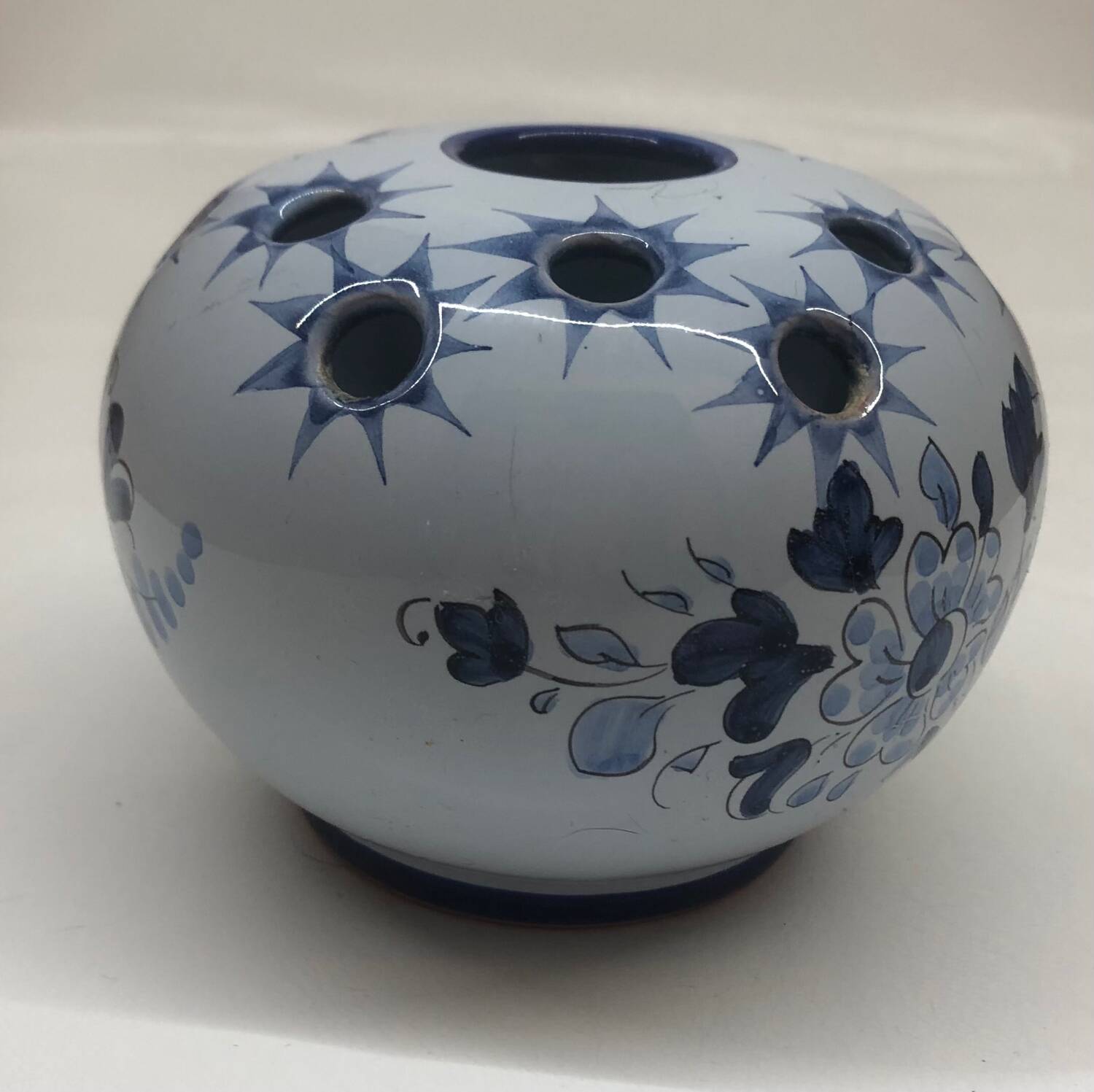 Nevers ceramic flower vase by JM Montagnon