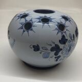 Nevers ceramic flower vase by JM Montagnon