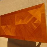 Coffee table, rises and opens, inspired by Albert Ducrot.