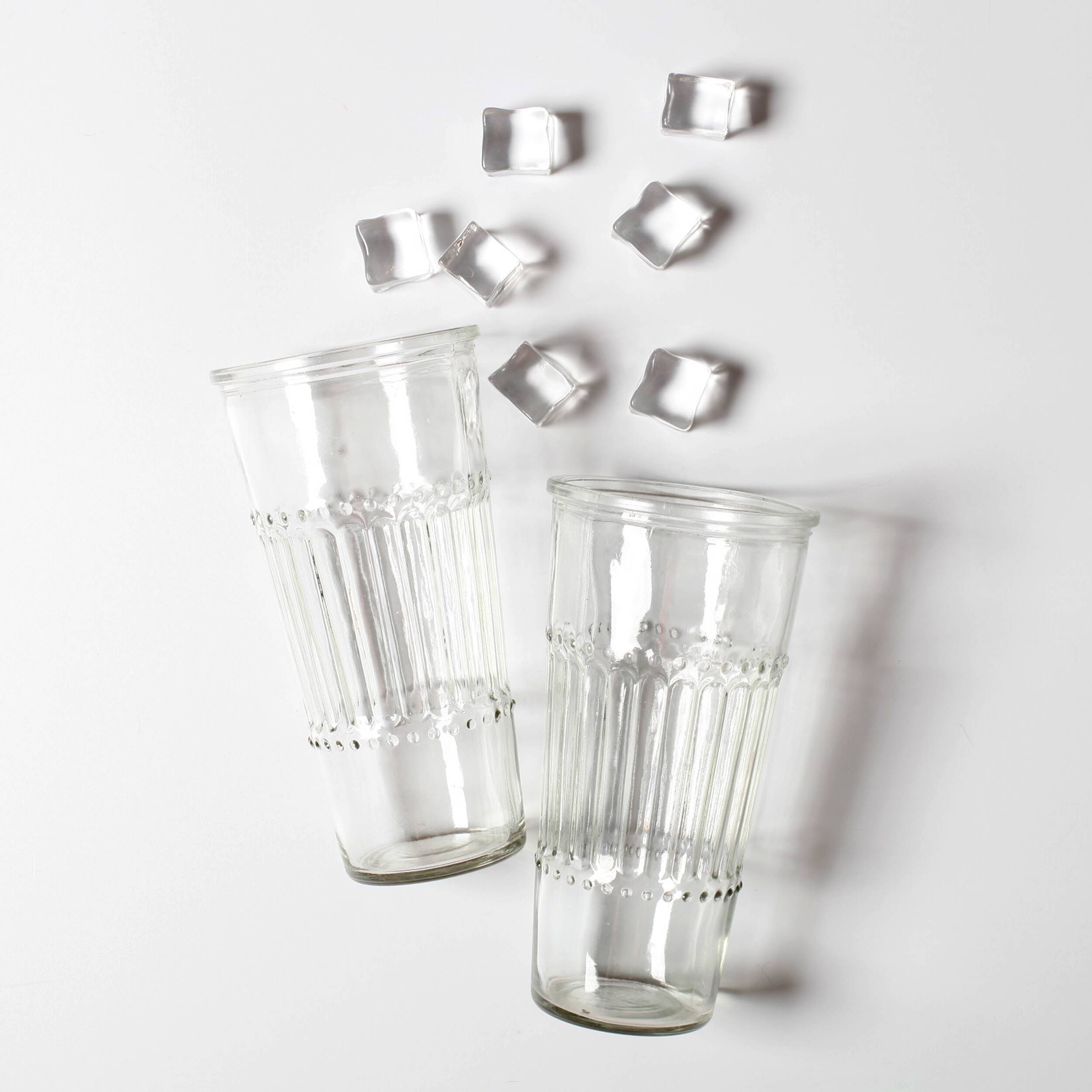 Set of 2 Vintage Large Italian Water Glasses / Italy / 1960s