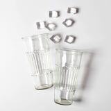 Set of 2 Vintage Large Italian Water Glasses / Italy / 1960s