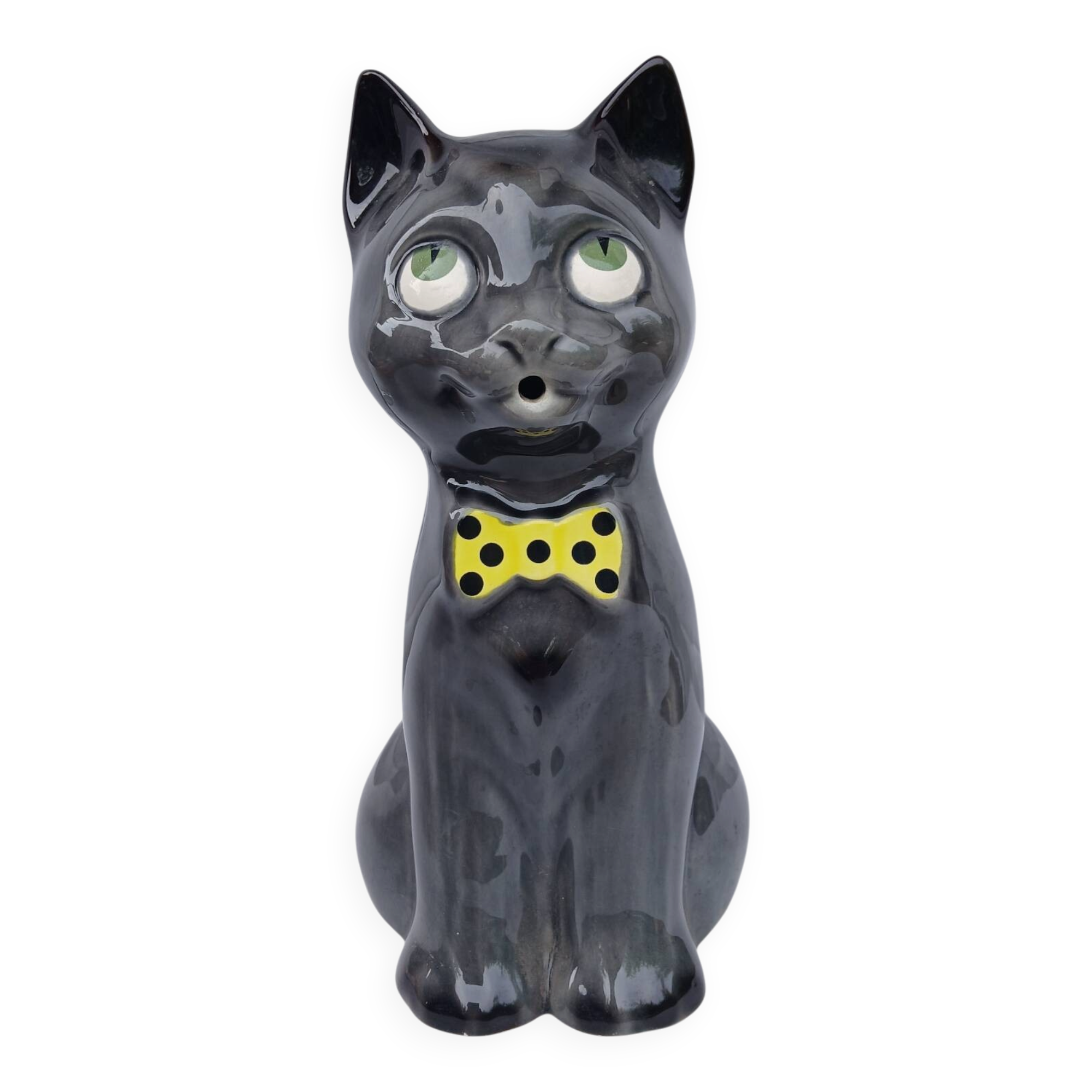 Pichet zoomorphe chat céramique années 60
