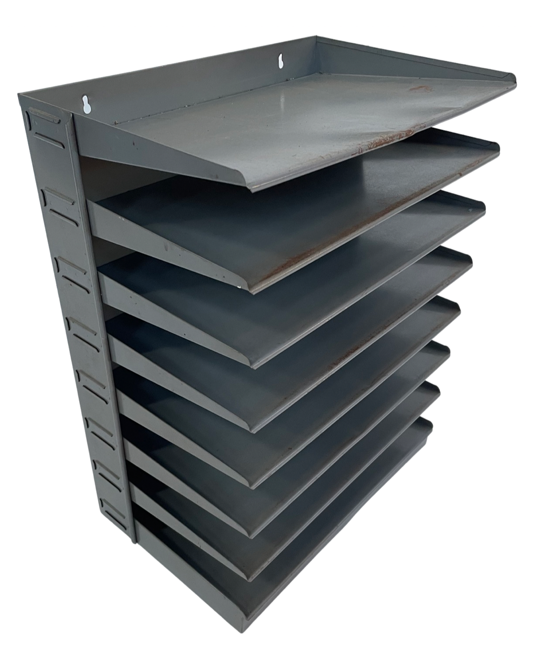 Vintage sorting bin, mailbox industrial 8 compartments 60s design