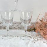 6 Cristal D'Arques white wine glasses model "VERSAILLES"