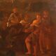 Ancient painting with a historical subject, oil on canvas, 17th century.