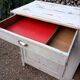 Old low sideboard in solid wood