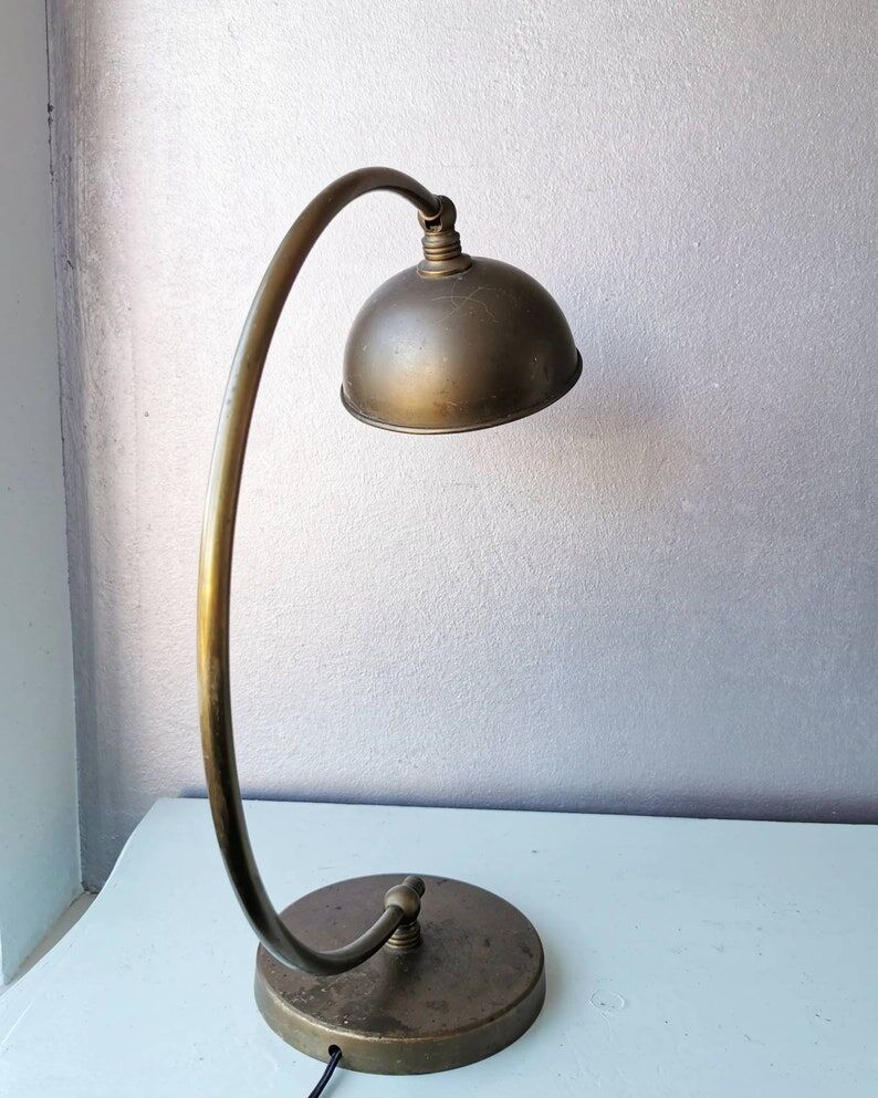 Brass desk lamp, 1970s