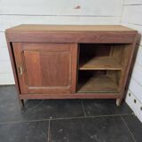 Antique oak sideboard with sliding doors