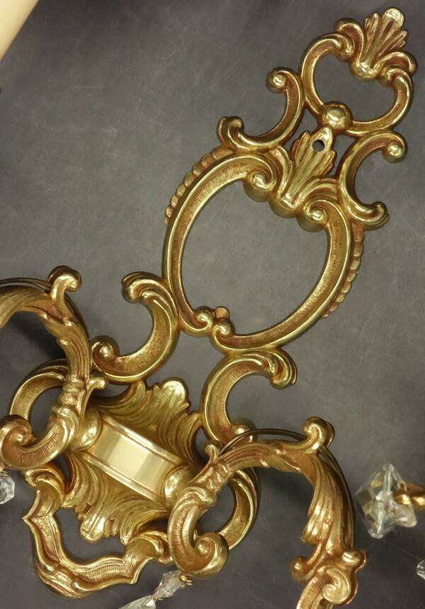 Pair of sconces with Louis XV style tassels