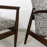 Pair of vintage armchairs GFM-64 by Edmund Homa, GFM, Poland, 1960s