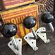 Old vintage black Bakelite ball hook
