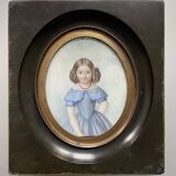 Miniature portrait child xixth