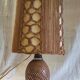 Table lamp in caning and rope - 1960s/70s