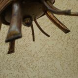 Golden metal ears of wheat chandelier