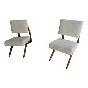 paire de fauteuils en - noyer