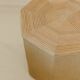 Petite table d’appoint octogonale en rotin couleur crème
