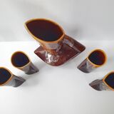 Vintage modernist decanter & glasses