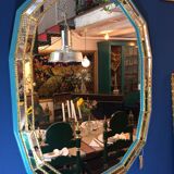 Mirror blue and gold 65x90cm