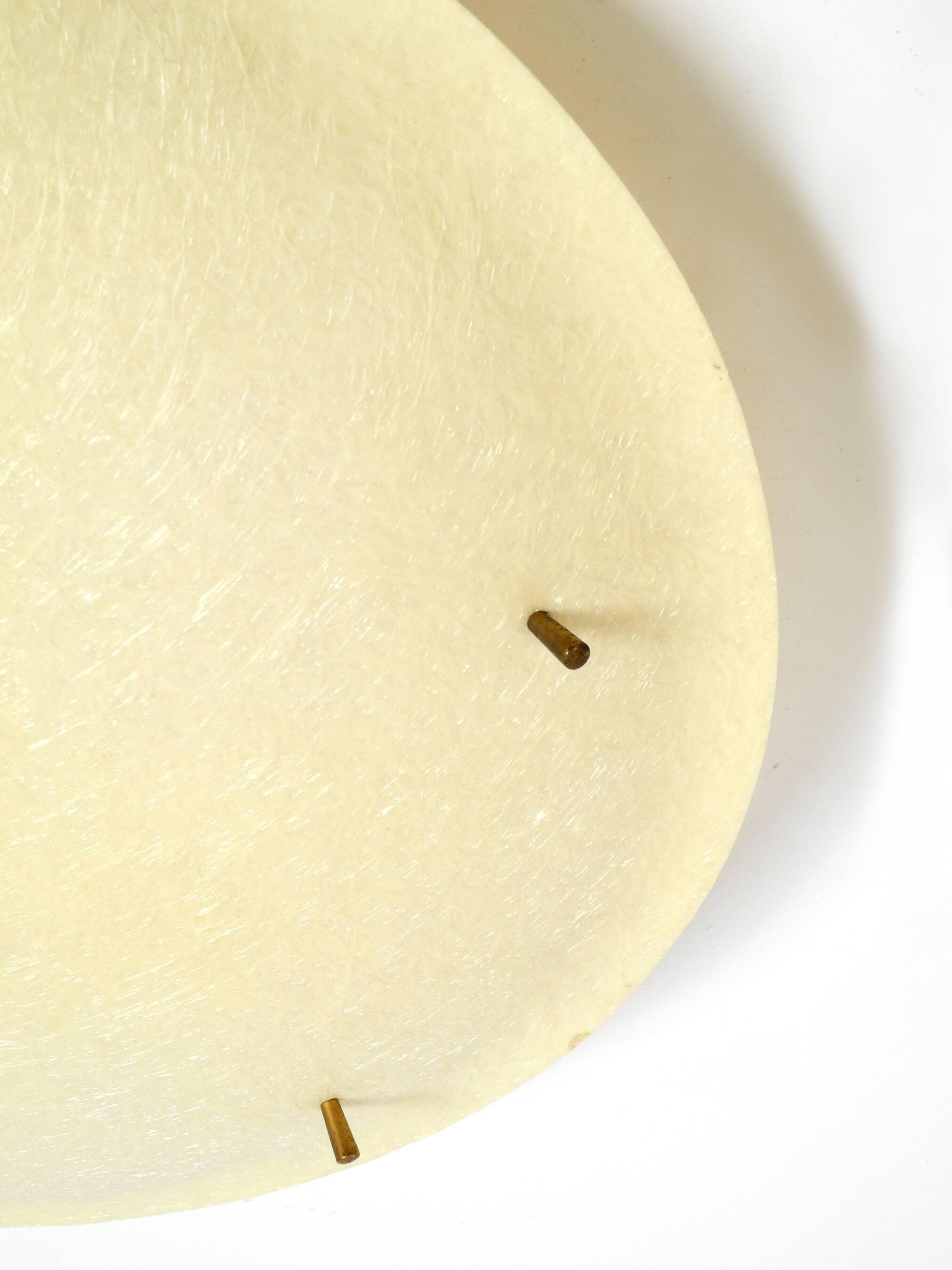 Extremely rare large round Mid Century Modern fiberglass ceiling lamp | Ø 5