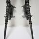 Pair of wall lamps torch glass flame and metal early XXth
