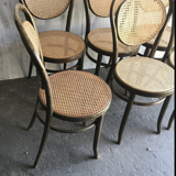 Dining Chairs in Wood Cane, Germany, 1960s, Set of 6