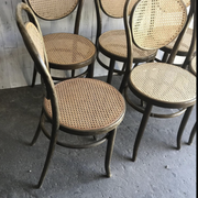 Dining Chairs in Wood Cane, Germany, 1960s, Set of 6