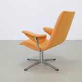 Vintage Swivel Lounge Chair Chrome 1960s