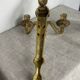 Two Empire style bronze wall candlesticks