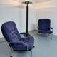 Paire de fauteuils lounge roulette design scandinave Bruno Mathsson