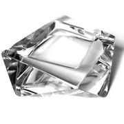 Cendrier asymétrique vintage • cristal • 1970-80