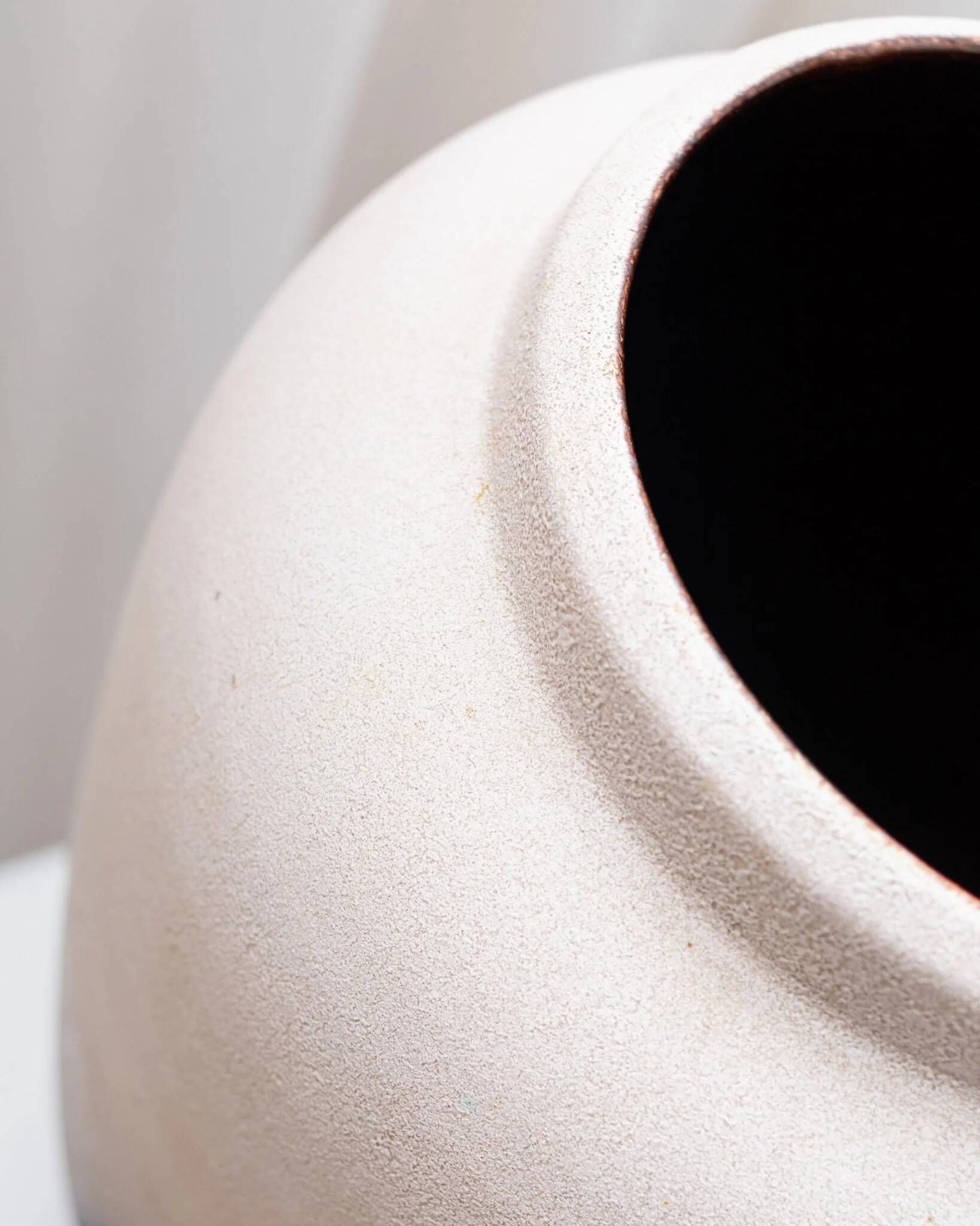 XL Vintage Floor Vase Bay Keramik 624-45, Ceramic, White & Navy Two-Tone Glaze, 1960s